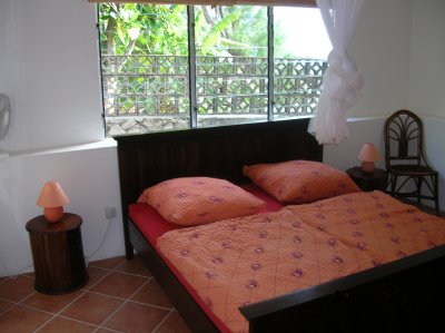 Strandhaus-Seychellen-Schlafzimmer